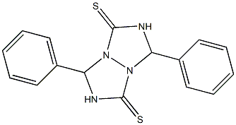3,6-Diphenyl-1,2,3,3a,4,5,6,6a-octahydro-2,3a,5,6a-tetraazapentalene-1,4-dithione,,结构式