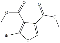 2-ブロモフラン-3,4-ジカルボン酸ジメチル 化学構造式