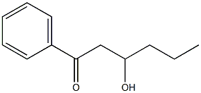 1-フェニル-3-ヒドロキシ-1-ヘキサノン 化学構造式