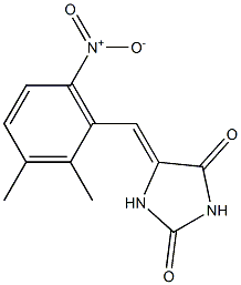 5-[2,3-Dimethyl-6-nitrobenzylidene]imidazolidine-2,4-dione Structure
