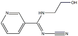 N'-Cyano-N-(2-hydroxyethyl)-3-pyridinecarboxamidine Struktur