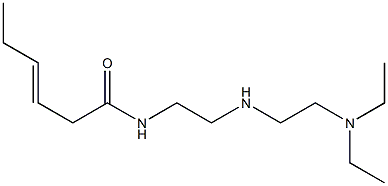 N-[2-[2-(Diethylamino)ethylamino]ethyl]-3-hexenamide,,结构式