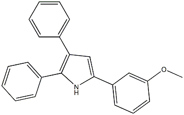 2,3-Diphenyl-5-(3-methoxyphenyl)-1H-pyrrole,,结构式