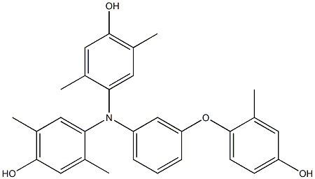 N,N-Bis(4-hydroxy-2,5-dimethylphenyl)-3-(4-hydroxy-2-methylphenoxy)benzenamine Structure