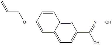 6-(2-プロペニルオキシ)ナフタレン-2-カルボヒドロキシム酸 化学構造式