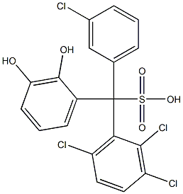  (3-Chlorophenyl)(2,3,6-trichlorophenyl)(2,3-dihydroxyphenyl)methanesulfonic acid