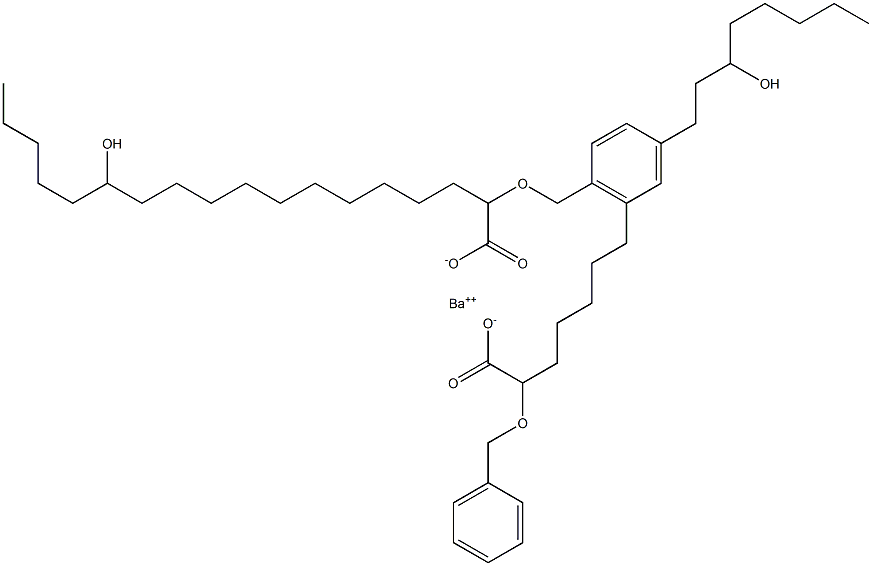 Bis(2-benzyloxy-13-hydroxystearic acid)barium salt Structure