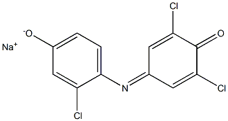 3,5-Dichloro-N-(2-chloro-4-hydroxyphenyl)-p-benzoquinone1-monoiminesodiumsalt Struktur