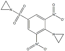 1-[[4-(1-アジリジニル)-3,5-ジニトロフェニル]スルホニル]アジリジン 化学構造式