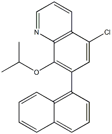 5-Chloro-8-(isopropyloxy)-7-(1-naphtyl)quinoline,,结构式