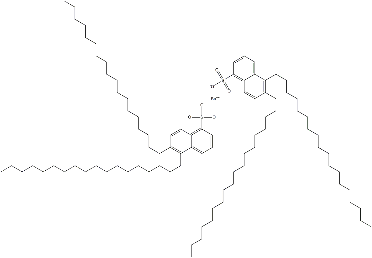 Bis(5,6-dioctadecyl-1-naphthalenesulfonic acid)barium salt Struktur
