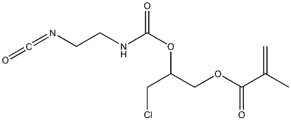 Methacrylic acid 3-chloro-2-[2-isocyanatoethylcarbamoyloxy]propyl ester Structure