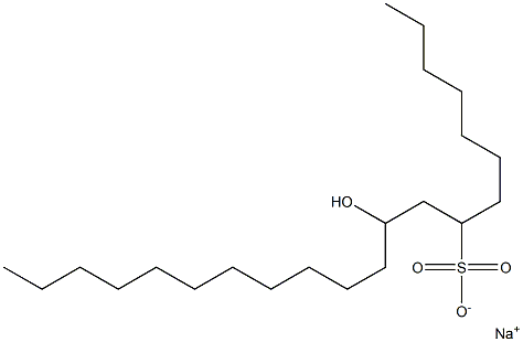 10-ヒドロキシヘニコサン-8-スルホン酸ナトリウム 化学構造式