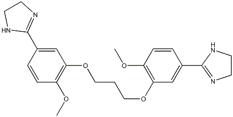 2,2'-[プロパン-1,3-ジイルビスオキシビス(4-メトキシ-3,1-フェニレン)]ジ(1-イミダゾリン) 化学構造式