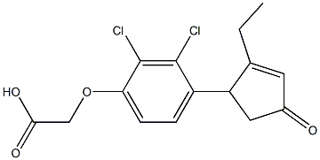 2-[2,3-Dichloro-4-(2-ethyl-4-oxo-2-cyclopentenyl)phenoxy]acetic acid Structure