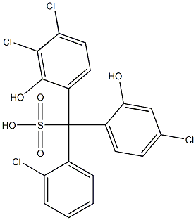(2-Chlorophenyl)(4-chloro-2-hydroxyphenyl)(3,4-dichloro-2-hydroxyphenyl)methanesulfonic acid,,结构式