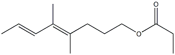 Propionic acid 4,5-dimethyl-4,6-octadienyl ester Structure