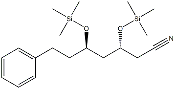 (3R,5R)-3,5-Bis[(trimethylsilyl)oxy]-7-phenylheptanenitrile Struktur