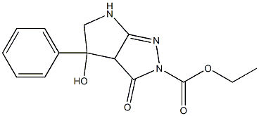 2,3,3a,4,5,6-Hexahydro-4-hydroxy-4-phenyl-3-oxopyrrolo[2,3-c]pyrazole-2-carboxylic acid ethyl ester,,结构式
