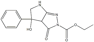 2,3,3a,4,5,6-Hexahydro-4-hydroxy-4-phenyl-3-oxopyrrolo[2,3-c]pyrazole-2-carboxylic acid ethyl ester Structure