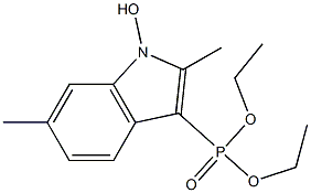 3-[Ethoxy(ethoxy)phosphinyl]-2,6-dimethyl-1-hydroxy-1H-indole Structure