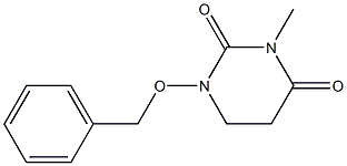 5,6-Dihydro-1-benzyloxy-3-methyl-2,4(1H,3H)-pyrimidinedione 结构式