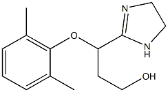 2-[3-ヒドロキシ-1-(2,6-ジメチルフェノキシ)プロピル]-2-イミダゾリン 化学構造式