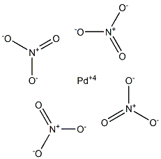 四硝酸パラジウム(IV) 化学構造式
