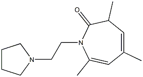 1,3-Dihydro-1-[2-(1-pyrrolidinyl)ethyl]-3,5,7-trimethyl-2H-azepin-2-one 结构式