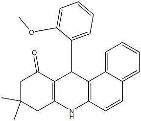7,8,9,12-テトラヒドロ-9,9-ジメチル-12-(2-メトキシフェニル)ベンゾ[a]アクリジン-11(10H)-オン 化学構造式