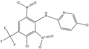 5-Chloro-N-(3-chloro-4-trifluoromethyl-2,6-dinitrophenyl)pyridin-2-amine 结构式