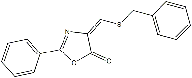 4-Benzylthiomethylene-2-phenyloxazol-5(4H)-one Structure