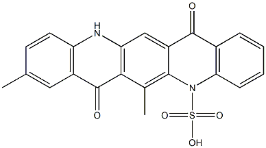 5,7,12,14-Tetrahydro-6,9-dimethyl-7,14-dioxoquino[2,3-b]acridine-5-sulfonic acid Structure