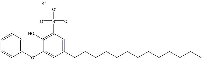 2'-ヒドロキシ-5'-トリデシル[オキシビスベンゼン]-3-スルホン酸カリウム 化学構造式