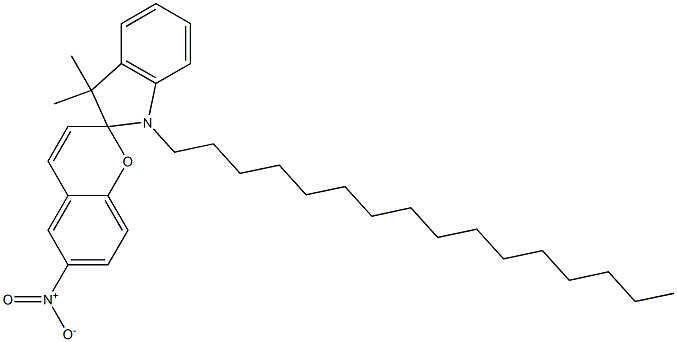 1-Hexadecyl-3,3-dimethyl-6'-nitrospiro[1H-indole-2(3H),2'-[2H-1]benzopyran] Struktur