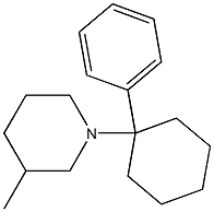 1-(1-フェニルシクロヘキシル)-3-メチルピペリジン 化学構造式