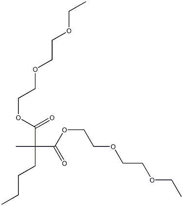 Butylmethylmalonic acid bis[2-(2-ethoxyethoxy)ethyl] ester Structure