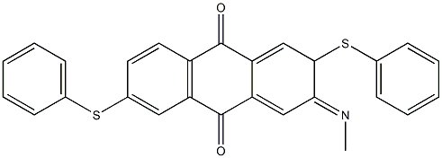 2,3-Dihydro-2,6-bis(phenylthio)-3-(methylimino)anthraquinone Structure