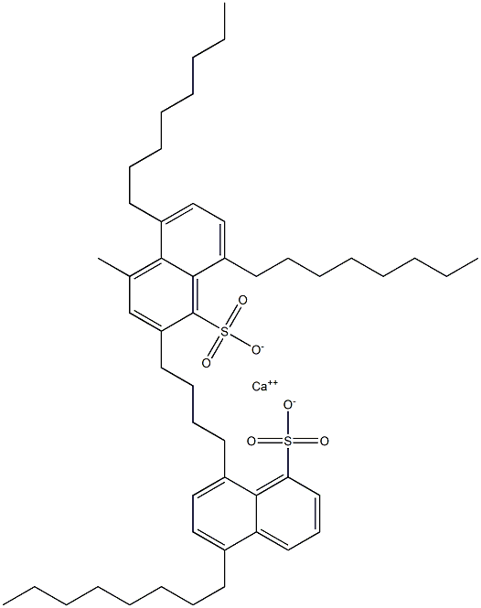 Bis(5,8-dioctyl-1-naphthalenesulfonic acid)calcium salt,,结构式