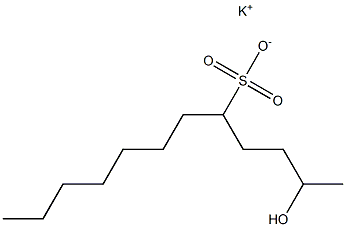 2-ヒドロキシドデカン-5-スルホン酸カリウム 化学構造式