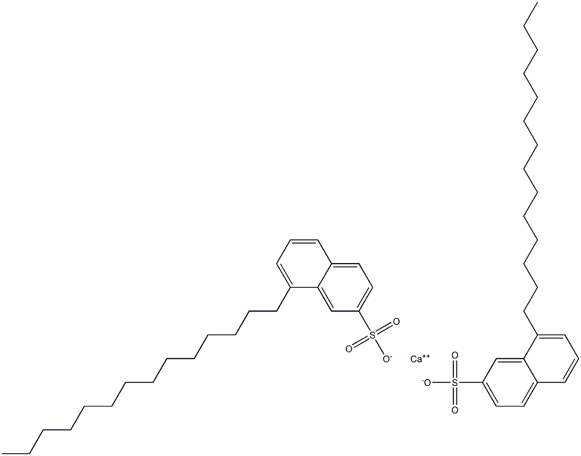 Bis(8-tetradecyl-2-naphthalenesulfonic acid)calcium salt Structure