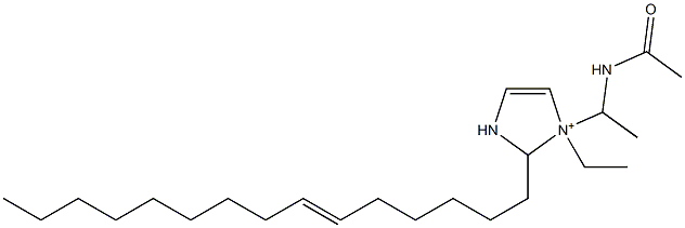 1-[1-(Acetylamino)ethyl]-1-ethyl-2-(6-pentadecenyl)-4-imidazoline-1-ium,,结构式