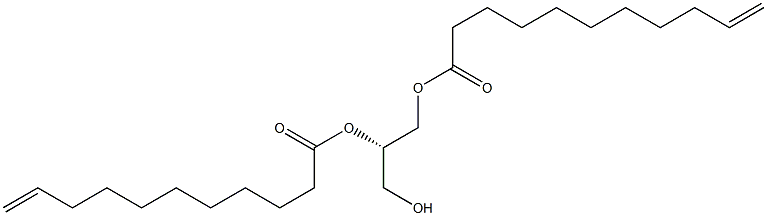 [S,(-)]-Glycerol 1,2-di-10-undecenoate Structure