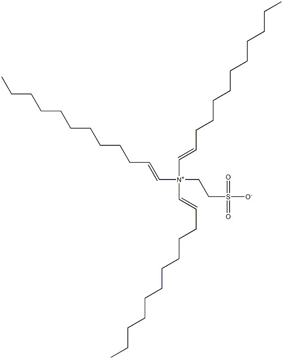 N,N-ジ(1-ドデセニル)-N-(2-スルホナトエチル)-1-ドデセン-1-アミニウム 化学構造式