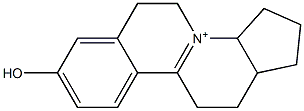 2,3,3a,5,6,11,12,12a-Octahydro-8-hydroxy-1H-benzo[a]cyclopenta[f]quinolizinium,,结构式