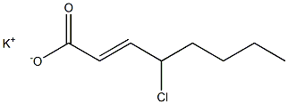 4-Chloro-2-octenoic acid potassium salt Structure