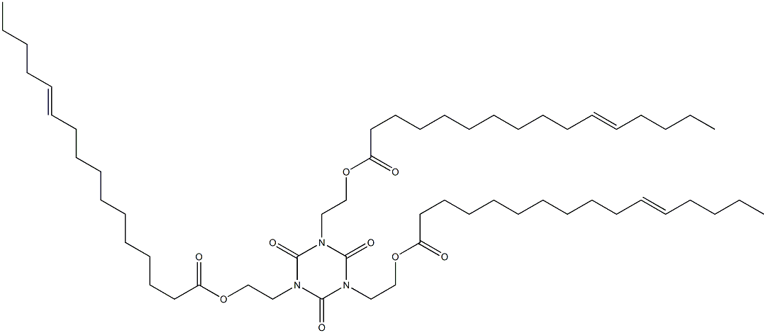 1,3,5-Tris[2-(11-hexadecenoyloxy)ethyl]hexahydro-1,3,5-triazine-2,4,6-trione Structure