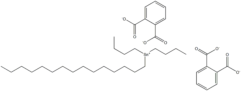 ビス(フタル酸1-ペンタデシル)ジブチルすず(IV) 化学構造式