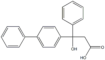 (+)-3-(4-Biphenylyl)-3-hydroxy-3-phenylpropanoic acid,,结构式