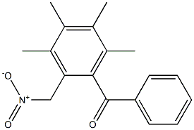 3,4,5,6-テトラメチル-2-(ニトロメチル)ベンゾフェノン 化学構造式